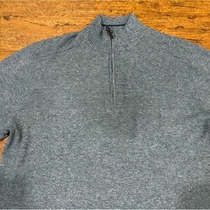 Smartwool Sparwood Blue 1/4 Zip Wool‎ Blend Outdoor Sweatshirt Sweater Men's XL